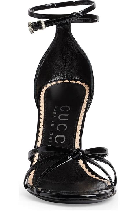 gucci ilse suede sandals|Gucci Ilse Wraparound Ankle Strap Sandal (Women) .